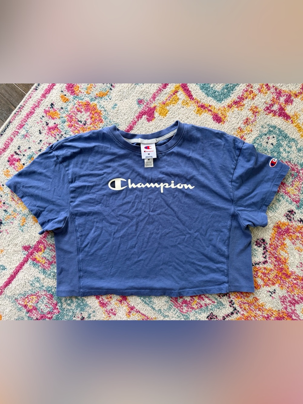 Champion Blue Short Sleeve Logo Tee